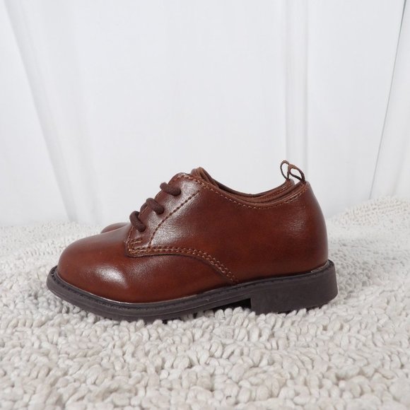 Carter's Boys Spencer Dress Brown Shoes Size 7 - Picture 3 of 8